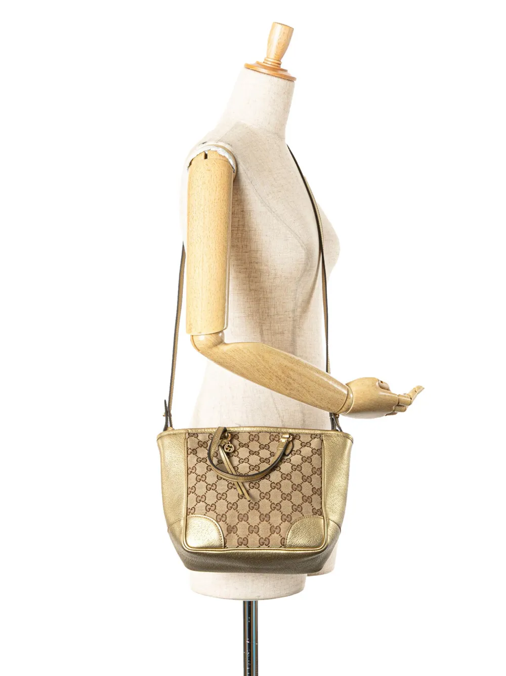 Pre-owned Gucci 2000-2015 Small Gg Canvas Bree Satchel