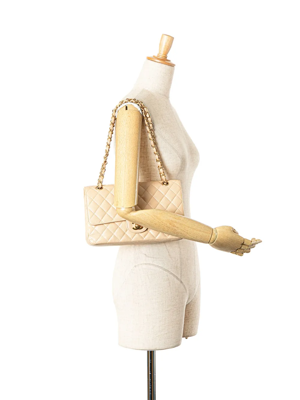 CHANEL Pre-Owned 2009-2010 Medium Classic Caviar Double Flap shoulder bag | Pre-Owned | Image 2