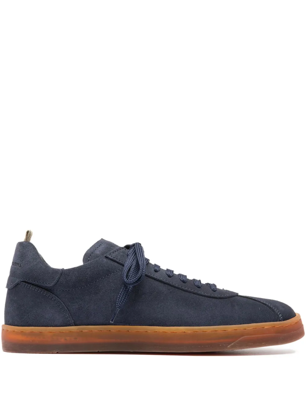 Officine Creative Karma lace-up suede sneakers Blauw