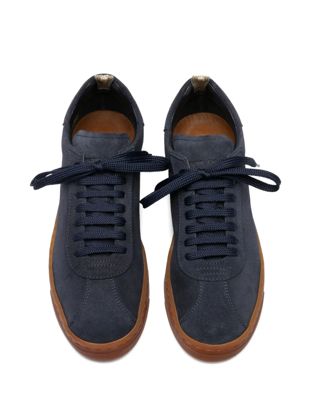 Officine Creative Karma lace-up suede sneakers Blue