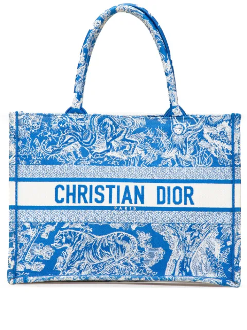 Christian Dior Pre-Owned 2022 Medium Canvas Embroidered Dioriviera Toile De Jouy Book tote bag