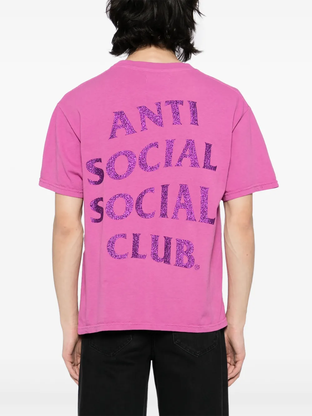 Anti Social Social Club Mind Games T-shirt met glitters - Roze