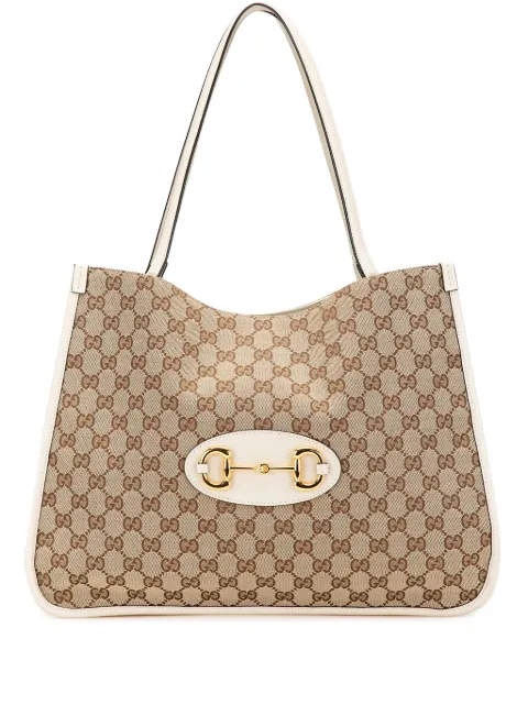 Gucci Pre-Owned 2016-2024 Medium GG Canvas Horsebit 1955 tote bag