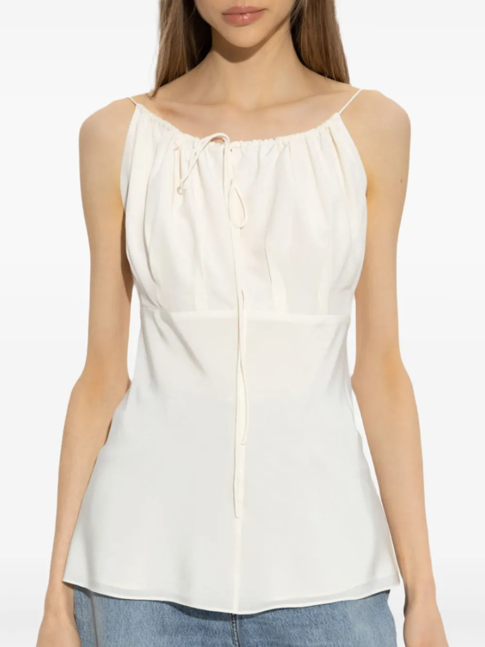 TOTEME Zijden top WHITE