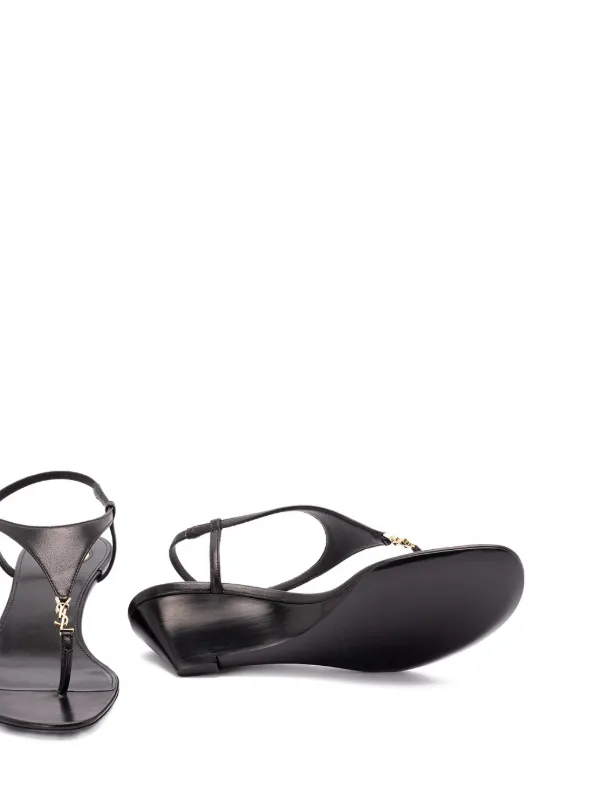 ✨美品 SAINT LAURENTサンダル 希少ヒール ブラック レザー 箱付 Saint Laurent レザー サンダル | ブラック | FARFETCH JP