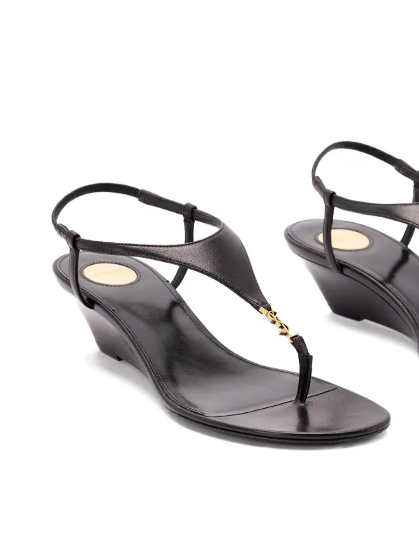 ✨美品 SAINT LAURENTサンダル 希少ヒール ブラック レザー 箱付 オピウム サンダル（ブラック／パテントレザー＆ブラックメタル