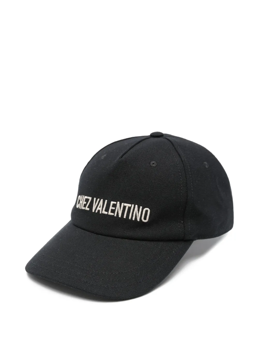 Valentino Garavani logo-embroidered baseball cap Zwart