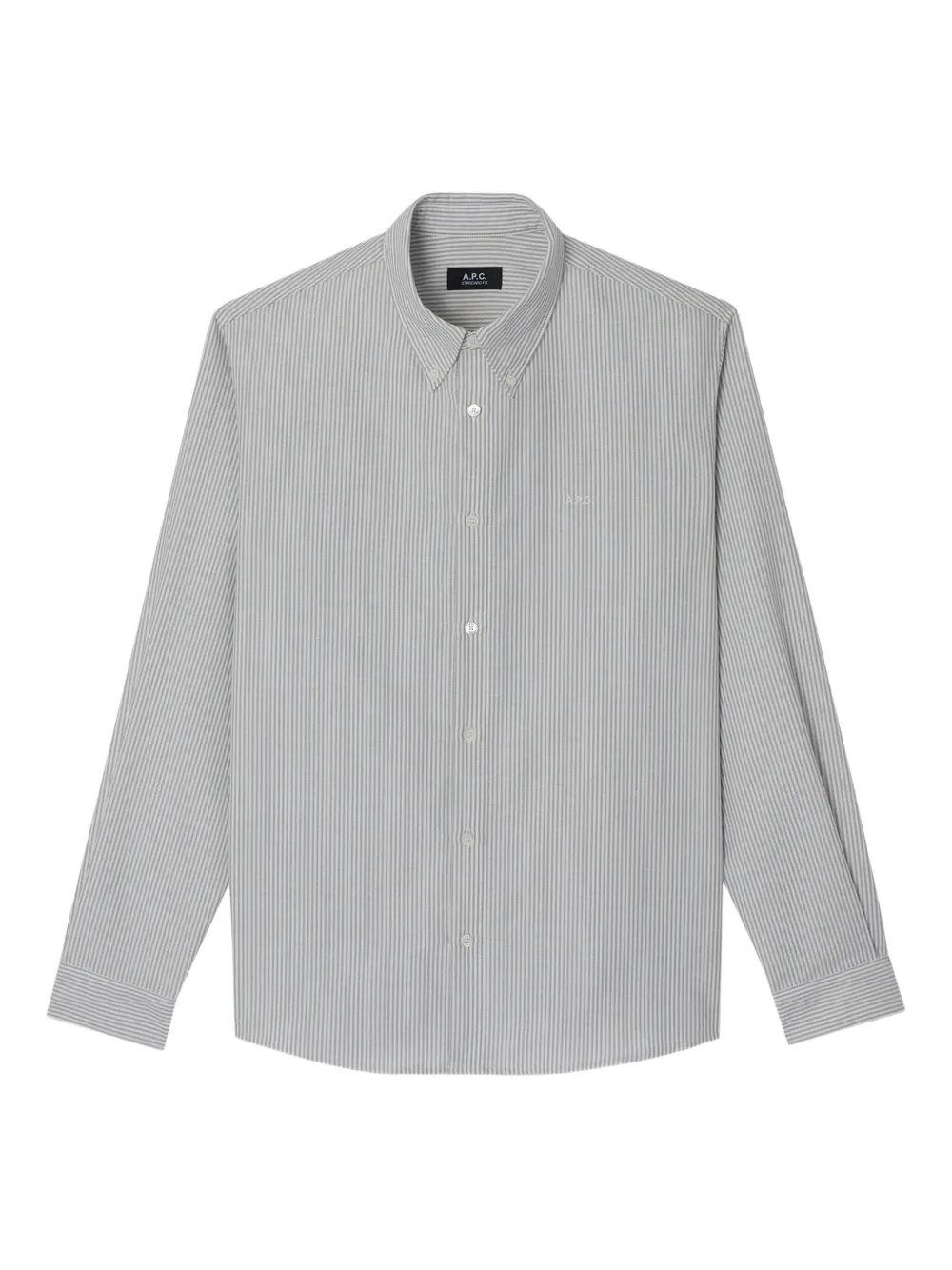 A.P.C. striped long-sleeve shirt | Grey | Image 1
