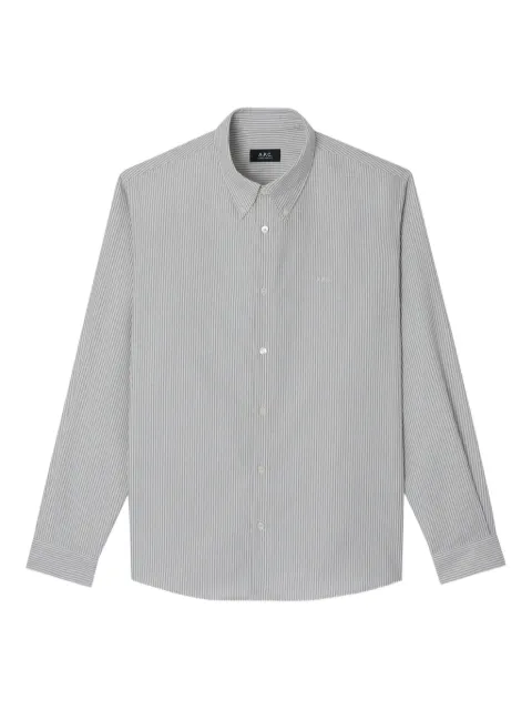 A.P.C. camisa manga larga con motivo de rayas