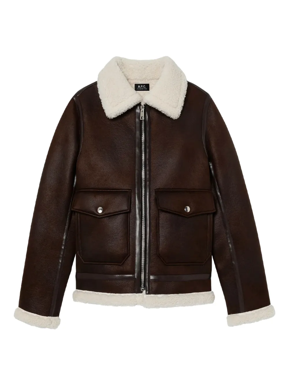 A.P.C. long sleeves jacket | Brown | Image 1