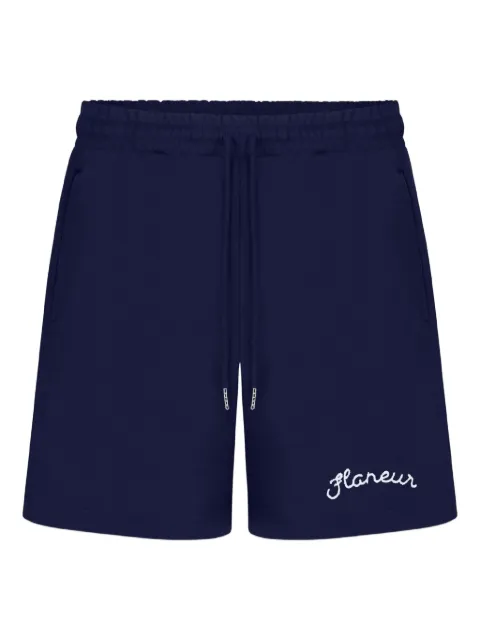 FLÂNEUR logo-embroidered track shorts