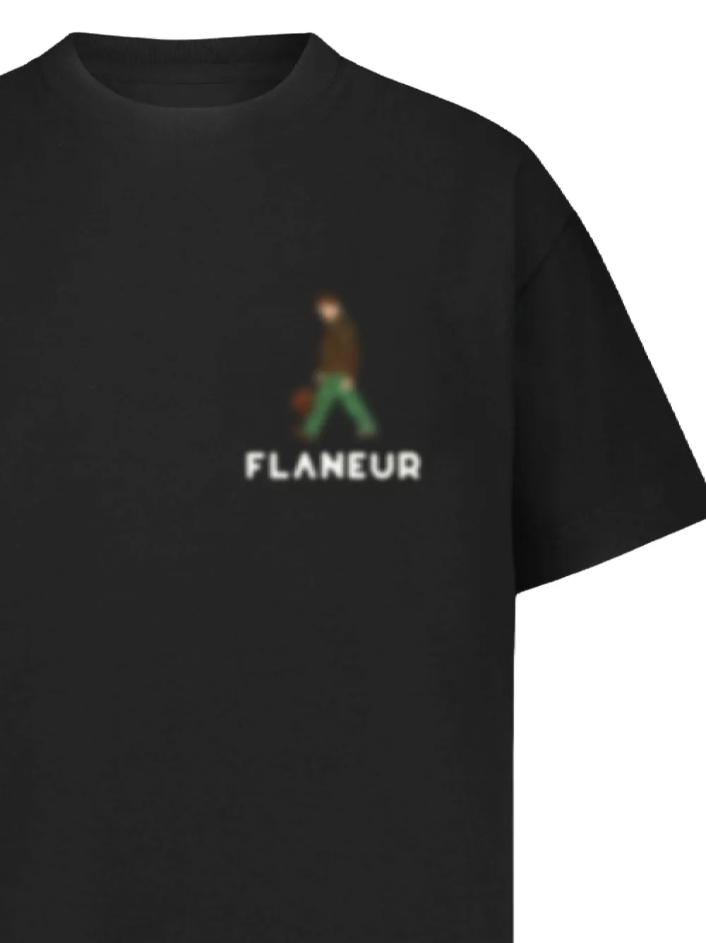 FLÂNEUR Katoenen T-shirt met logoprint Zwart