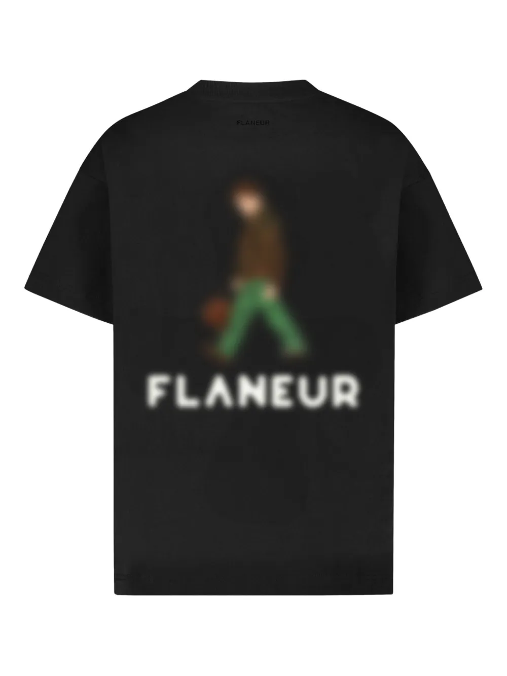 FLÂNEUR logo-print cotton t-shirt - Zwart