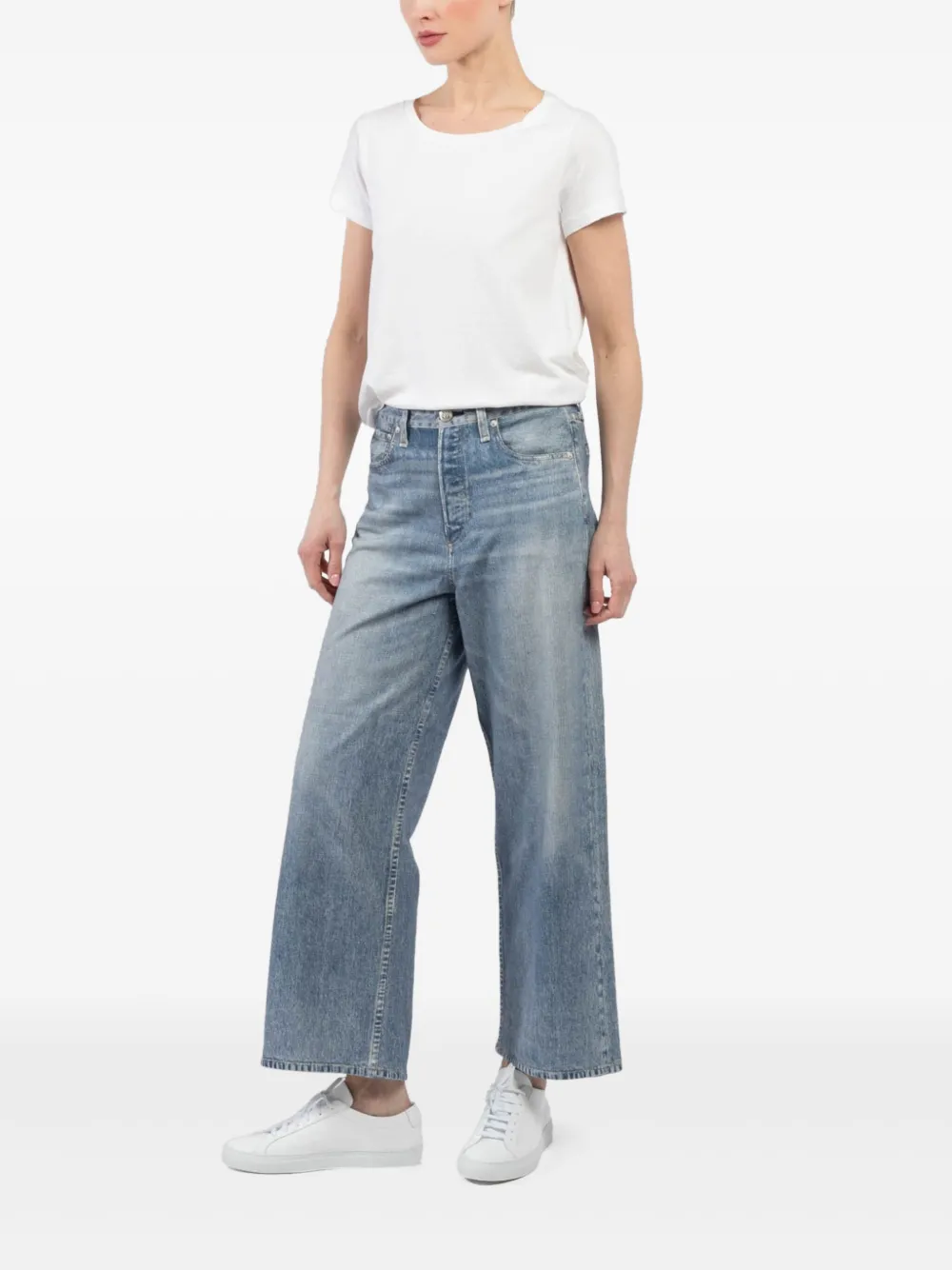 rag & bone Miramar Andi jeans met wijde pijpen Blauw