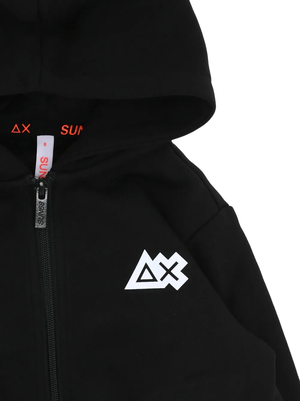 SUN68 KIDS Hoodie met logoprint Zwart