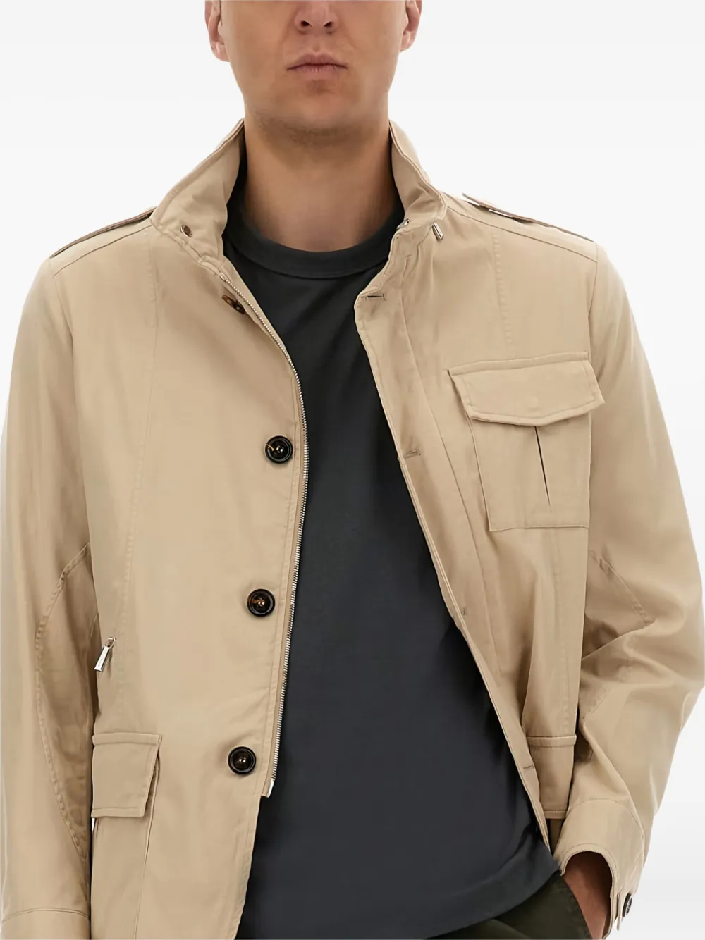 Moorer Port-sac Military-style Button-up Jacket