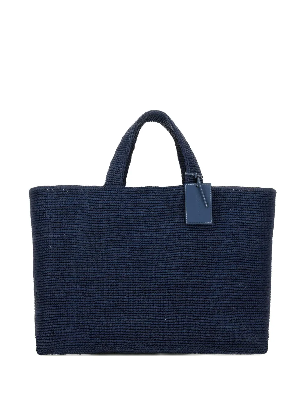 Manebi Sunset raffia schoudertas Blauw