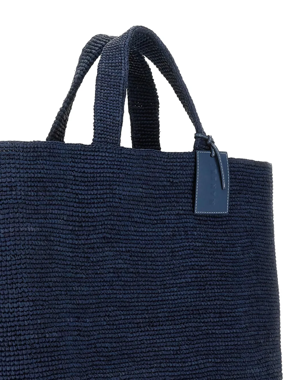 Manebi Sunset raffia schoudertas Blauw