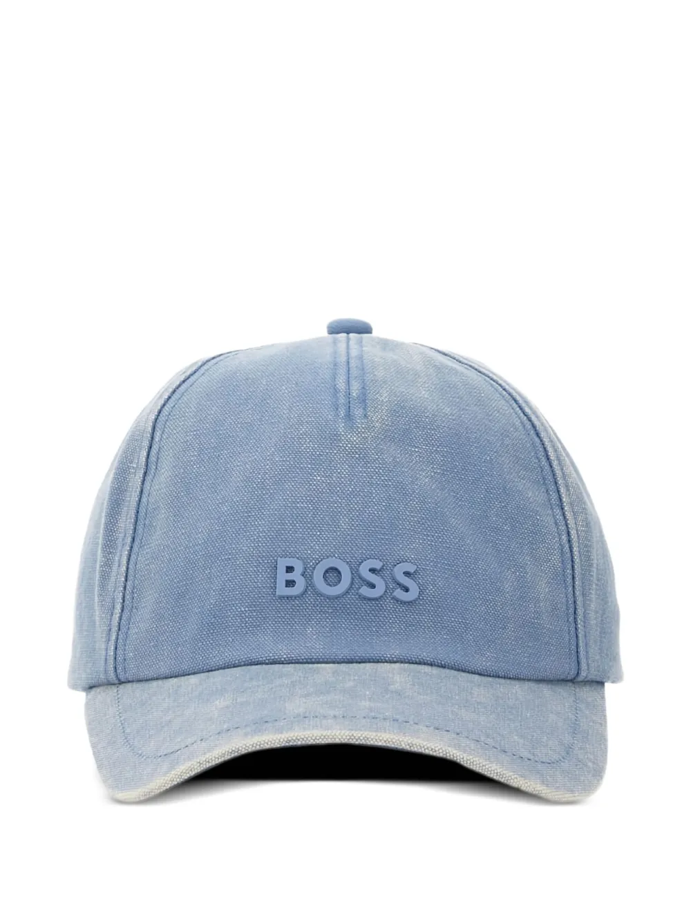 BOSS Katoenen pet met logoprint Blauw
