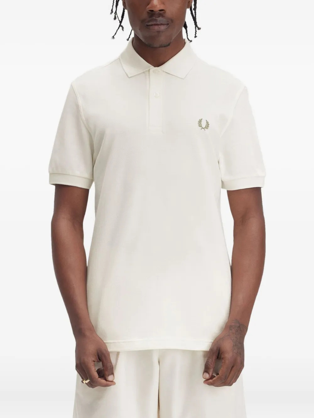 Fred Perry Poloshirt met geborduurd logo Beige