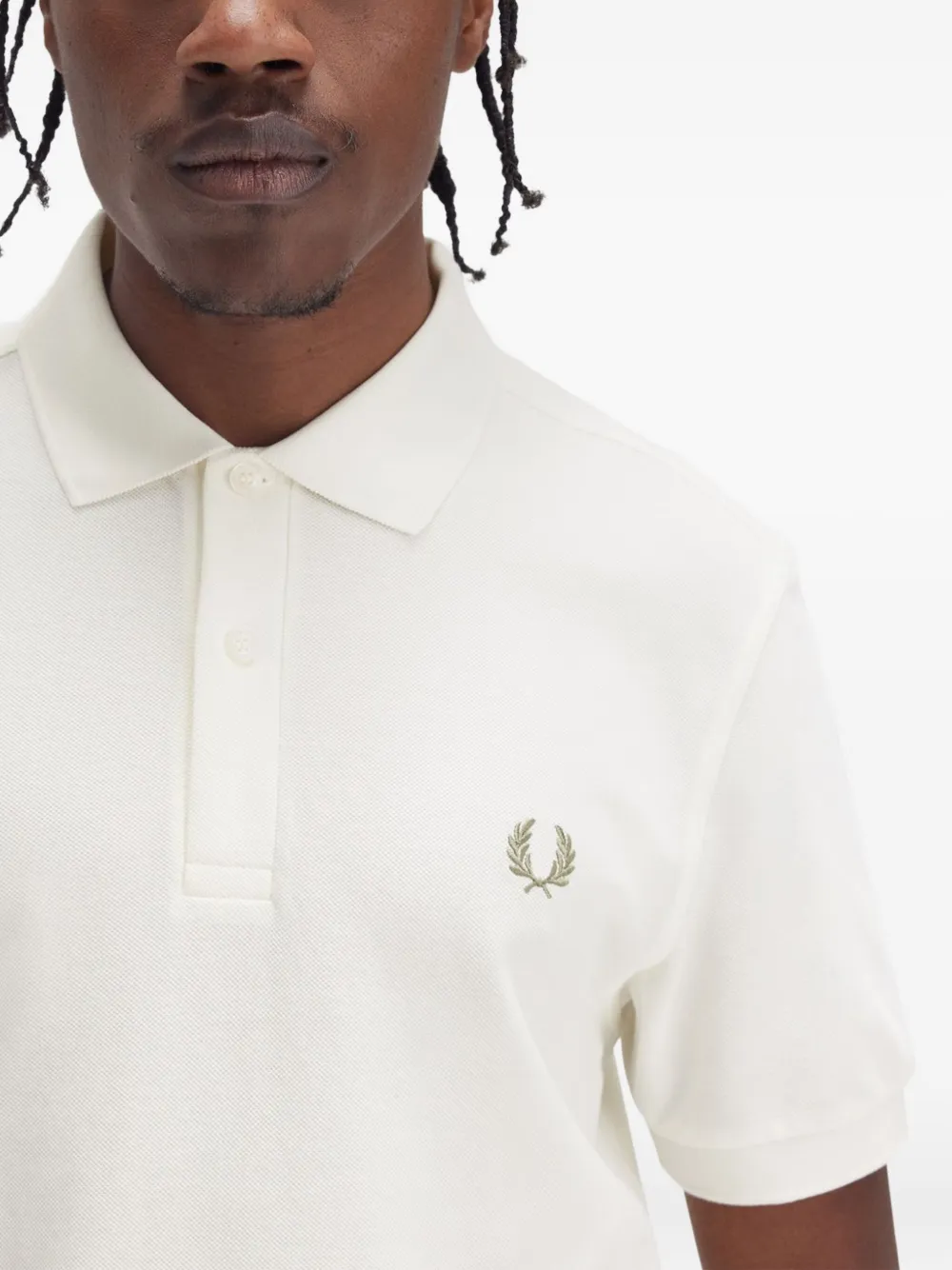 Fred Perry Poloshirt met geborduurd logo Beige
