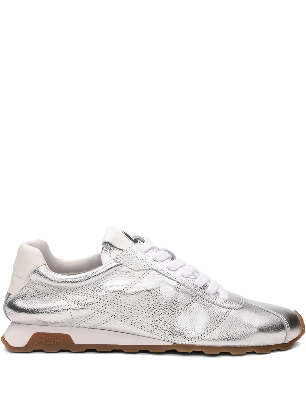 Ash metallic leather sneakers Silver