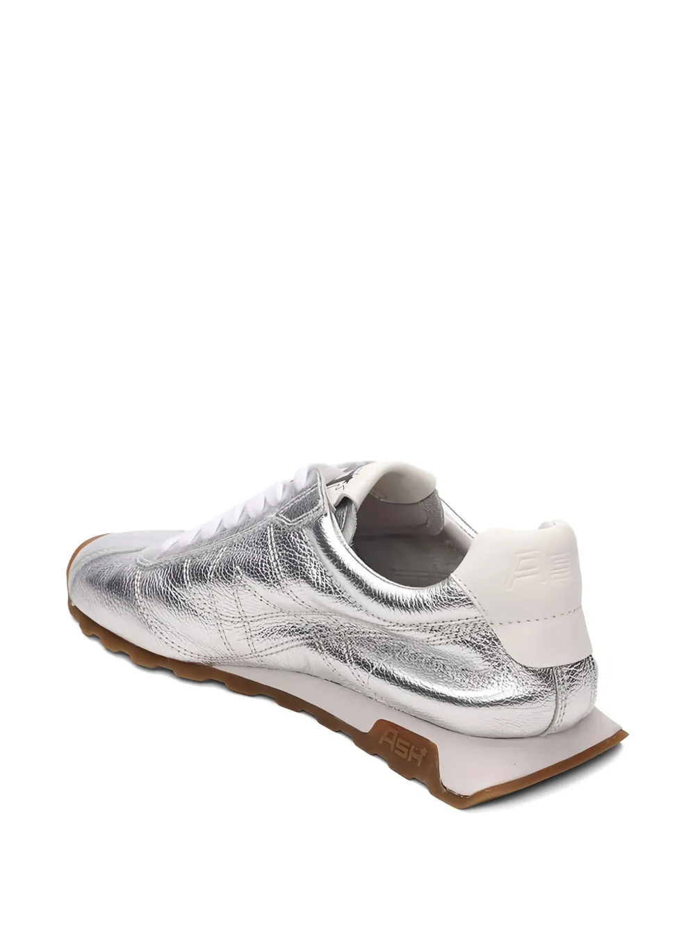 Ash metallic leather sneakers Silver