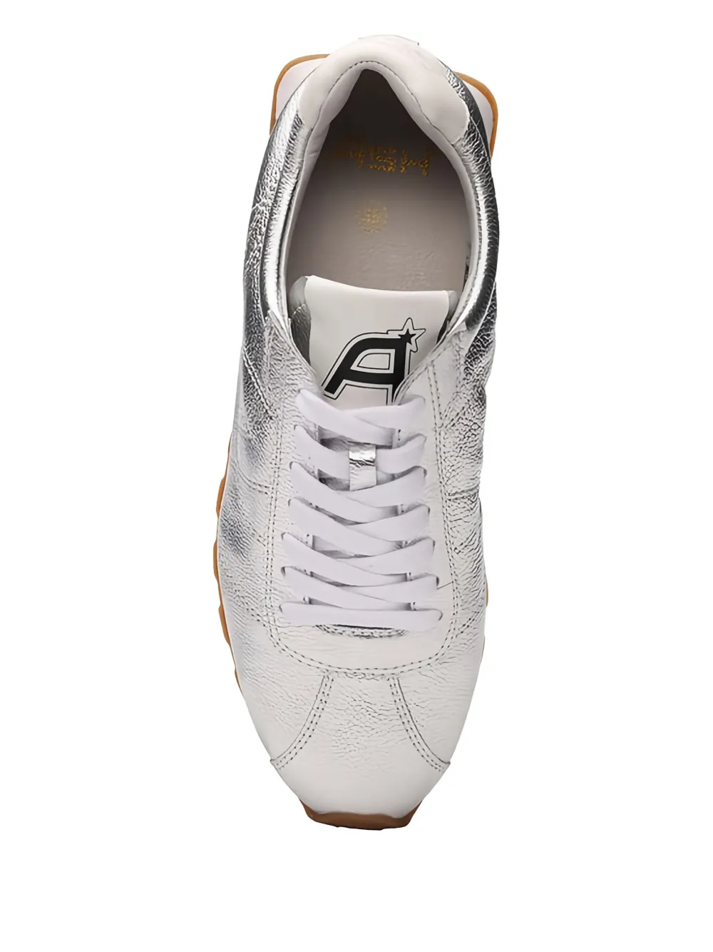 Ash metallic leather sneakers Silver