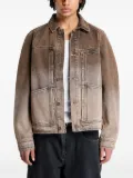 dime ombre denim jacket - Brown