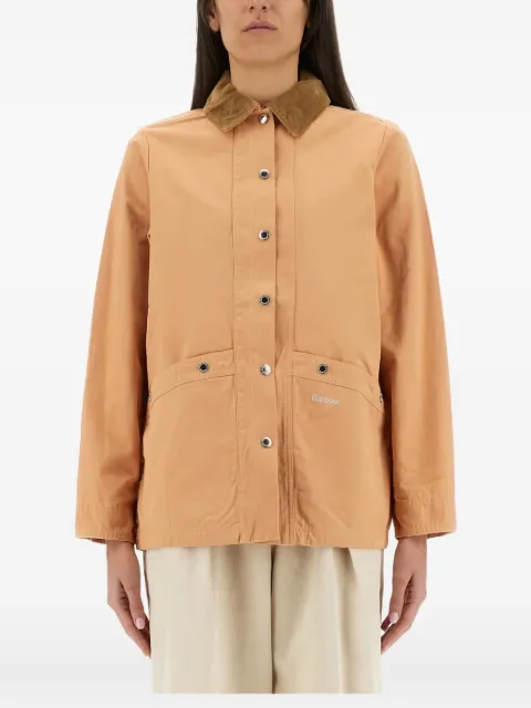 Barbour corduroy-collar cotton jacket