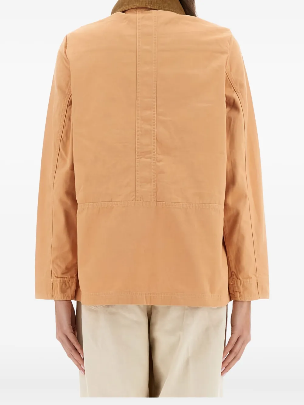 Barbour corduroy-collar cotton jacket Roze