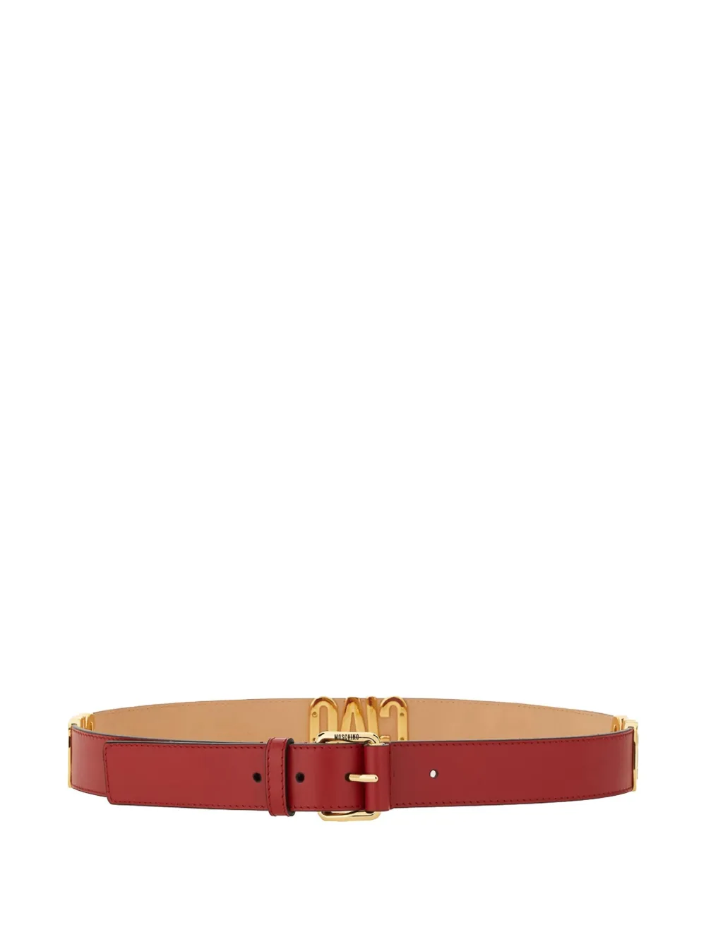 Moschino leather belt Rood