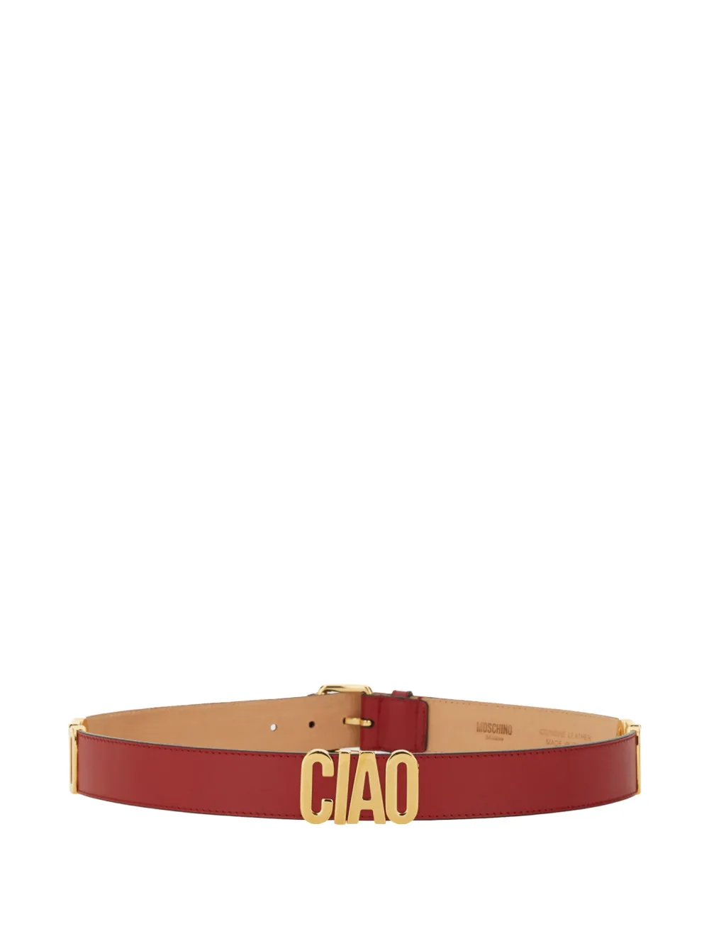 Moschino leather belt Rood