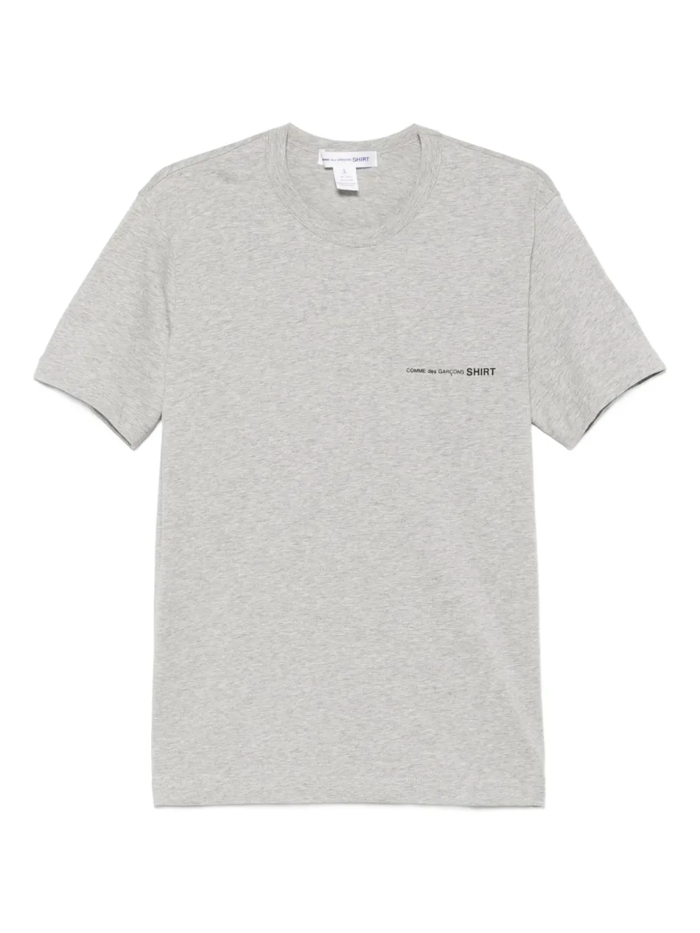 Comme Des Garçons Shirt logo-print cotton T-shirt - グレー Comme Des Garçons Shirt logo-print cotton T-shirt - グレー