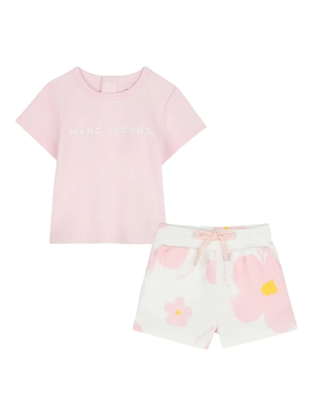 Marc Jacobs Kids' Floral-print Shorts (set Of Two) In Pink