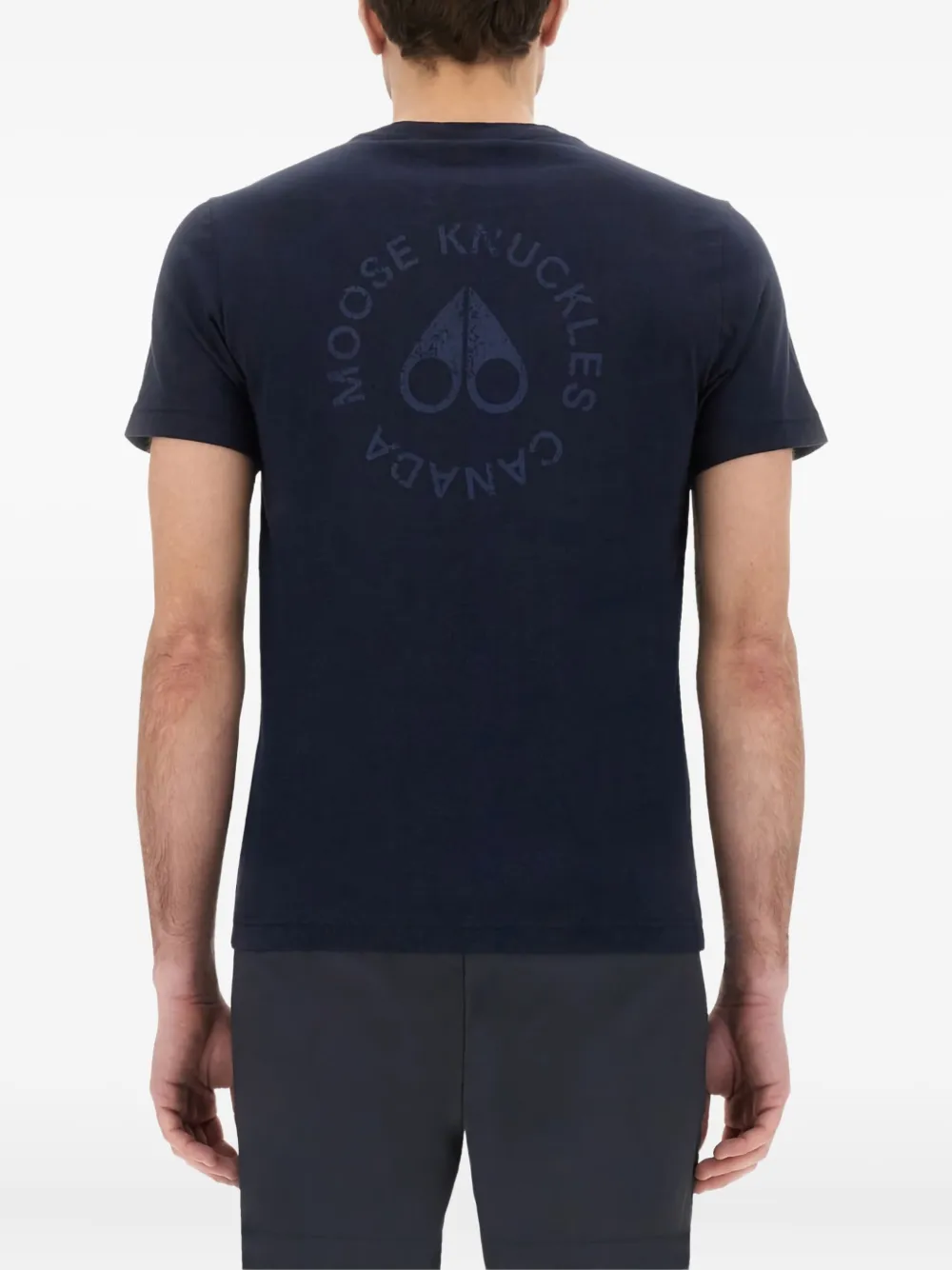 Moose Knuckles T-shirt met logoprint Blauw