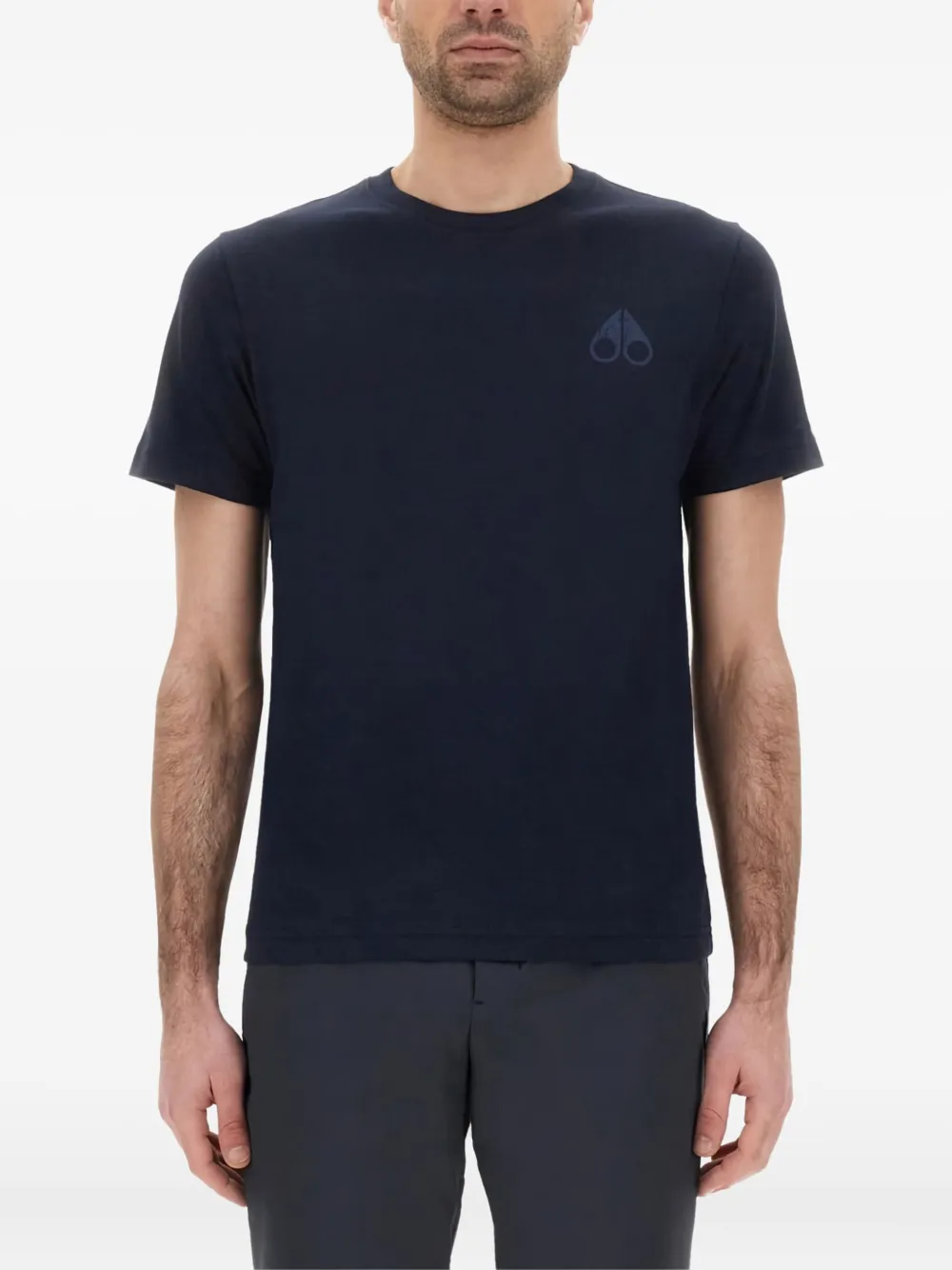 Moose Knuckles logo-print t-shirt | Blue | Image 1