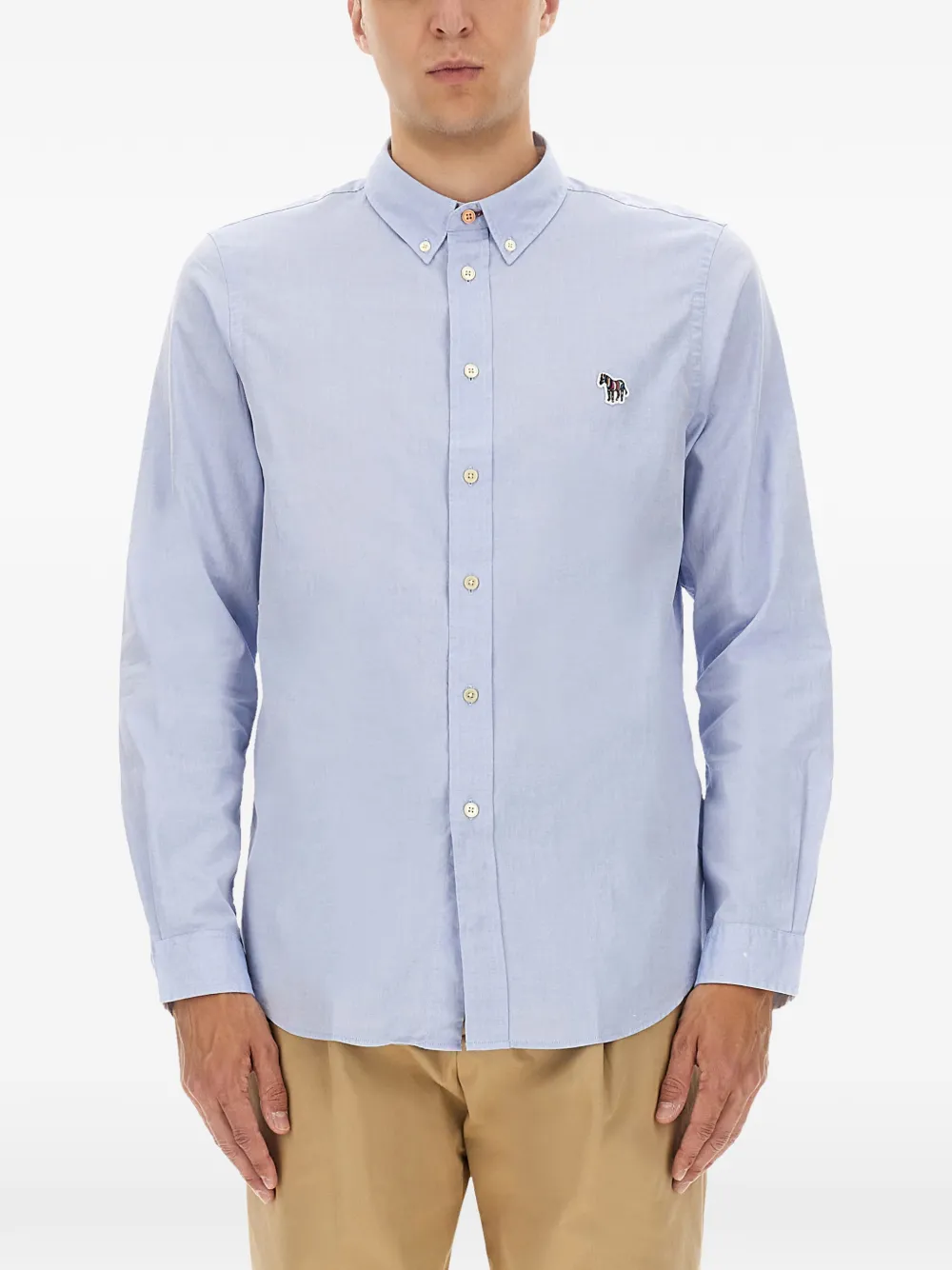 PS Paul Smith zebra appliqu&eacute; shirt - Blauw