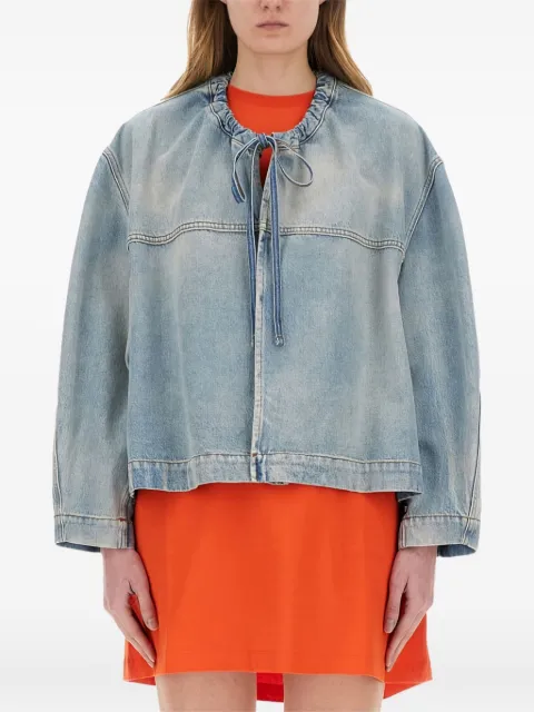 MSGM chaqueta vaquera con cordones en el cuello
