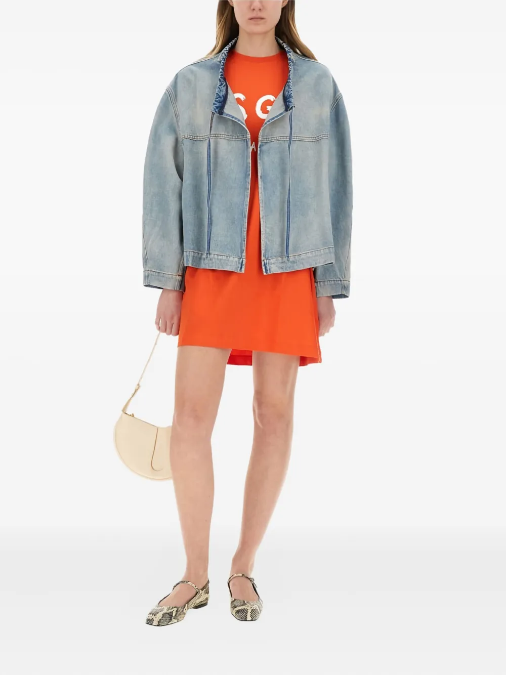 MSGM drawstring-collar denim jacket | Chamarras de mezclilla | Image 2