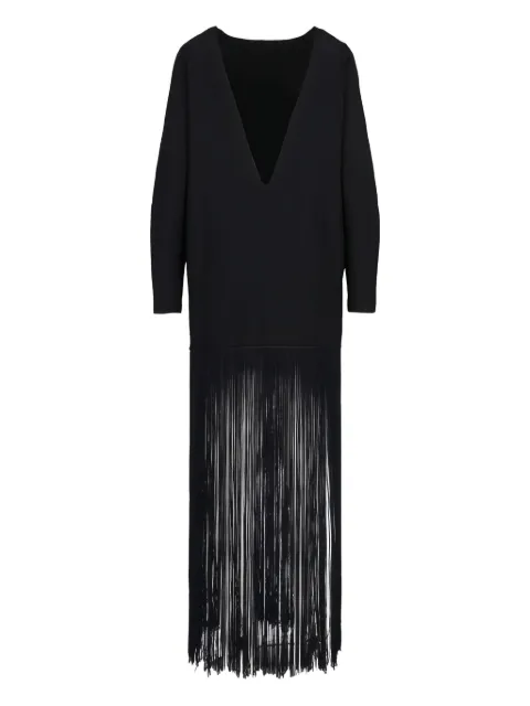 KHAITE Paley fringe-hem dress