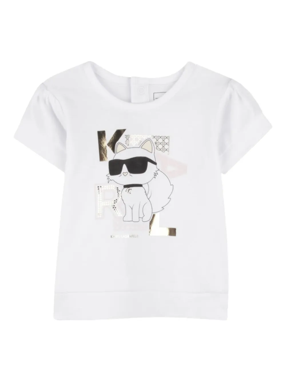 Karl Lagerfeld Kids Ikon T-shirt en shorts set Wit