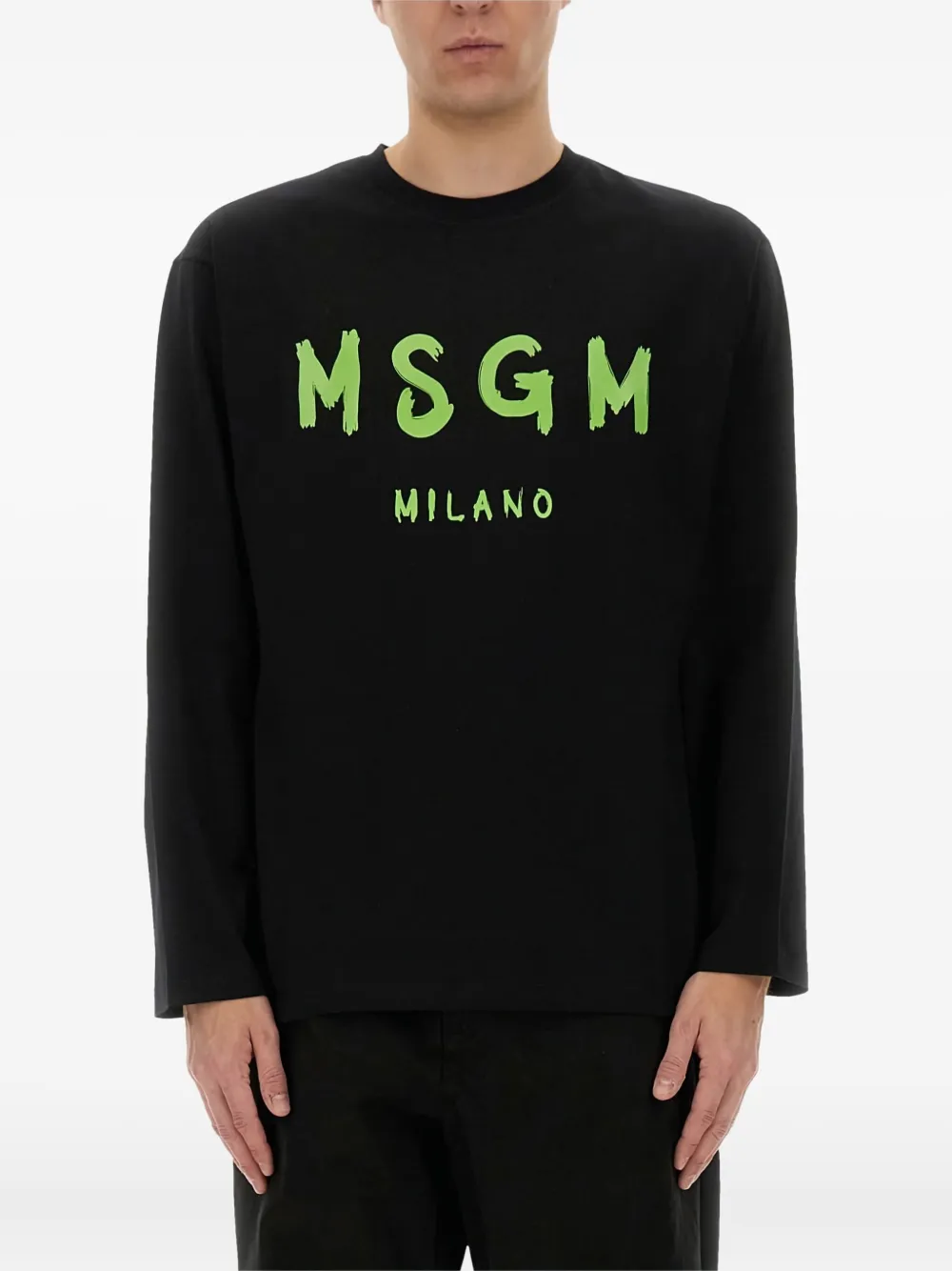 MSGM logo-print sweatshirt | Black | Image 1