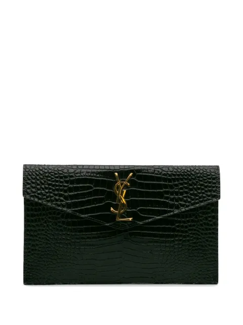 Saint Laurent Pre-Owned bolso de mano Uptown con efecto en relieve de piel de cocodrilo 2022