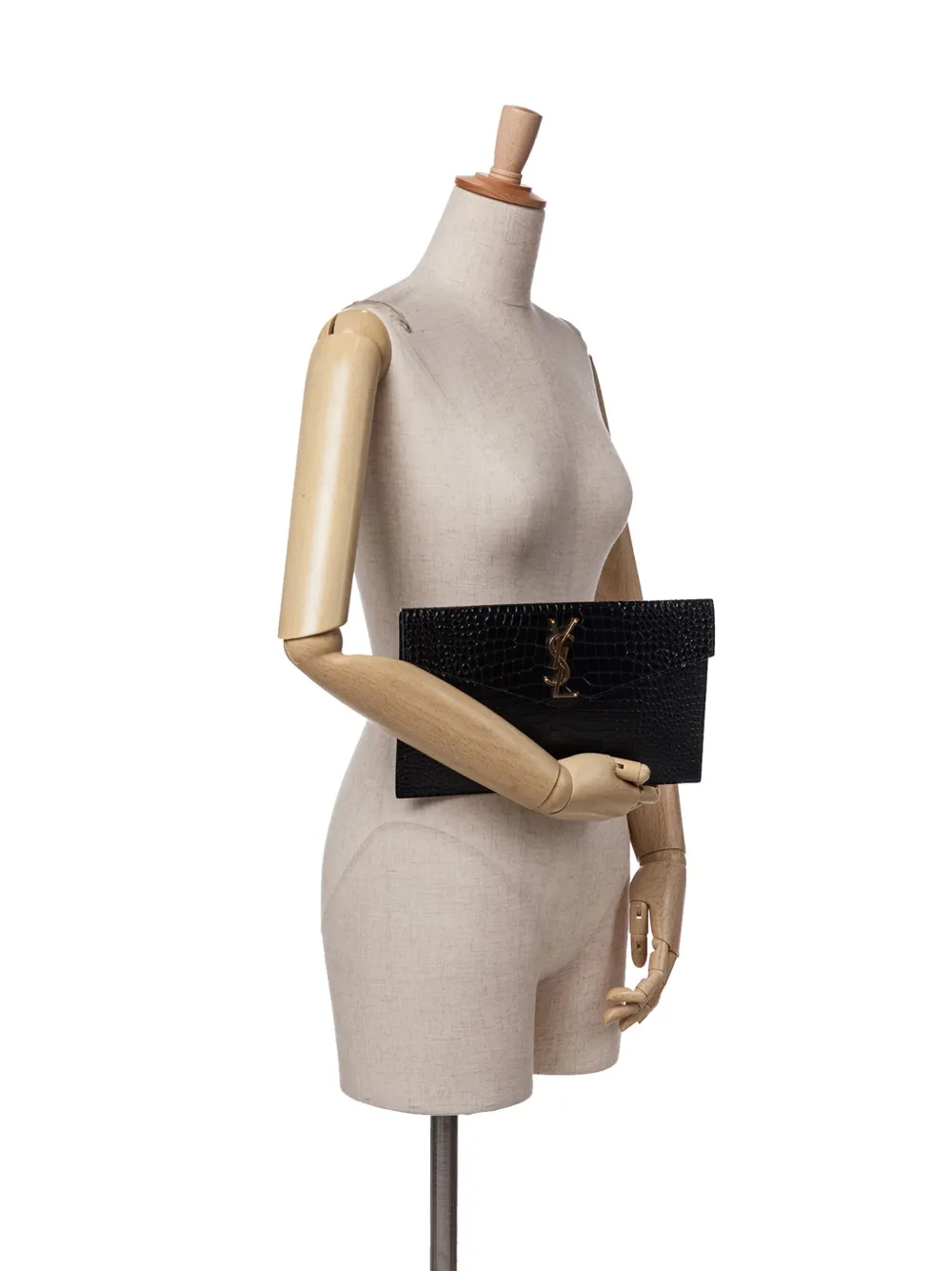 Saint Laurent Pre-Owned 2022 Uptown Clutch aus Leder mit Kroko-Prägung | Pre-owned & Archive | Image 2