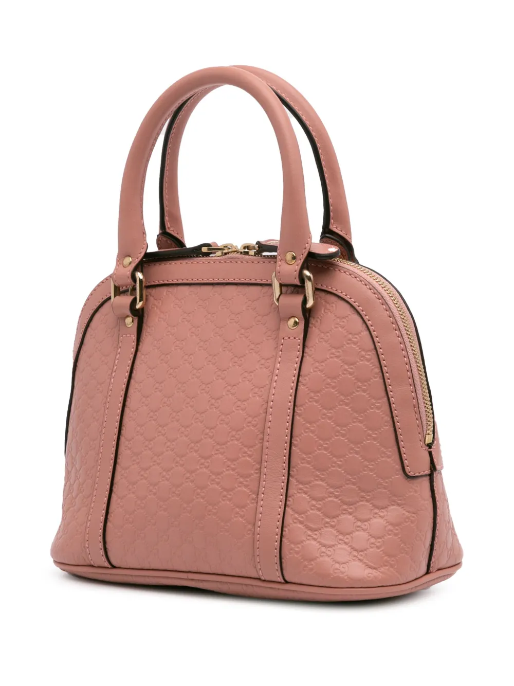 Pre-owned Gucci 2016-2024 Mini Microssima Dome Satchel