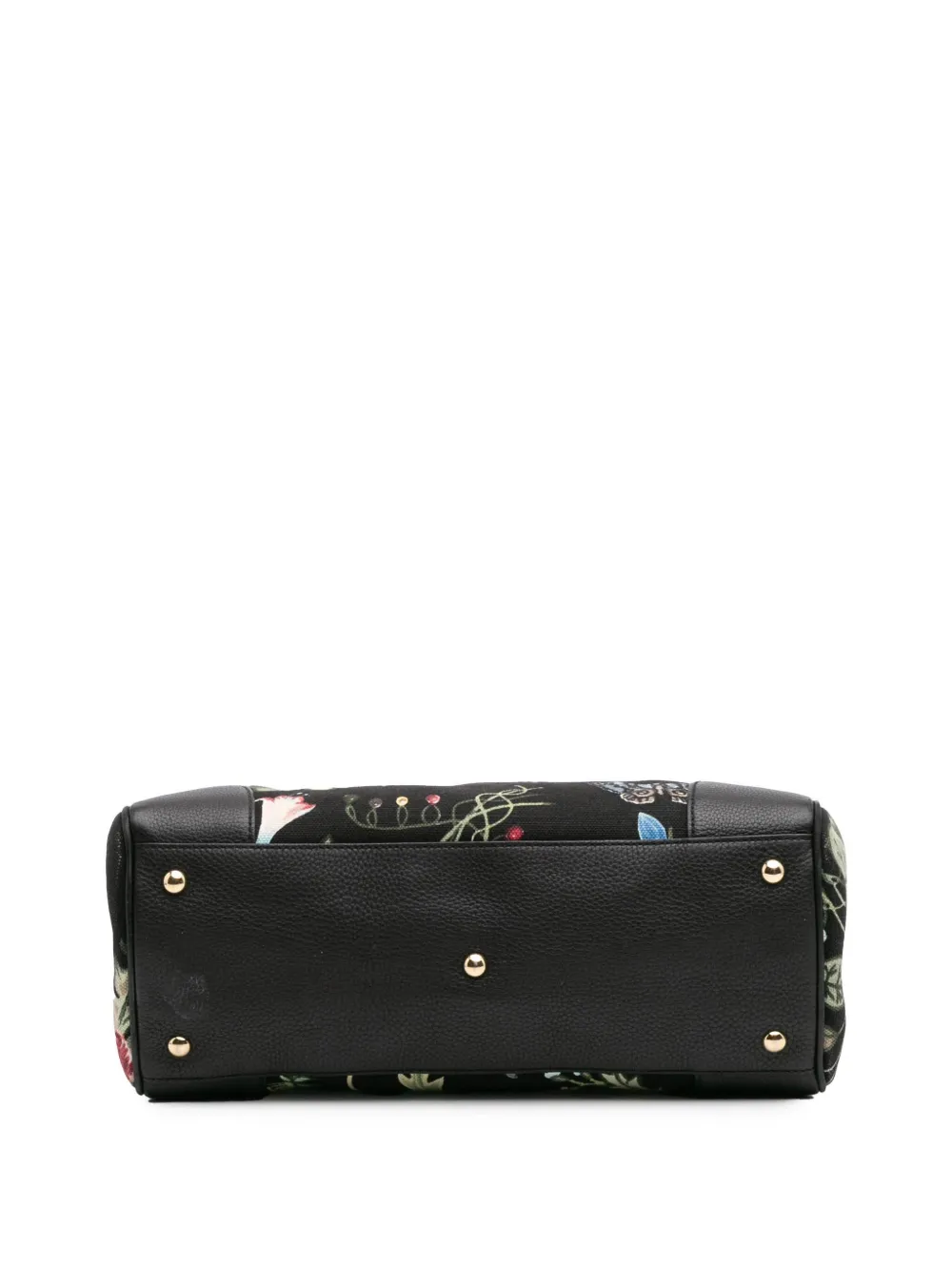 Pre-owned Gucci 2016-2024 Medium Canvas Bamboo Shopper Flora Knight Satchel