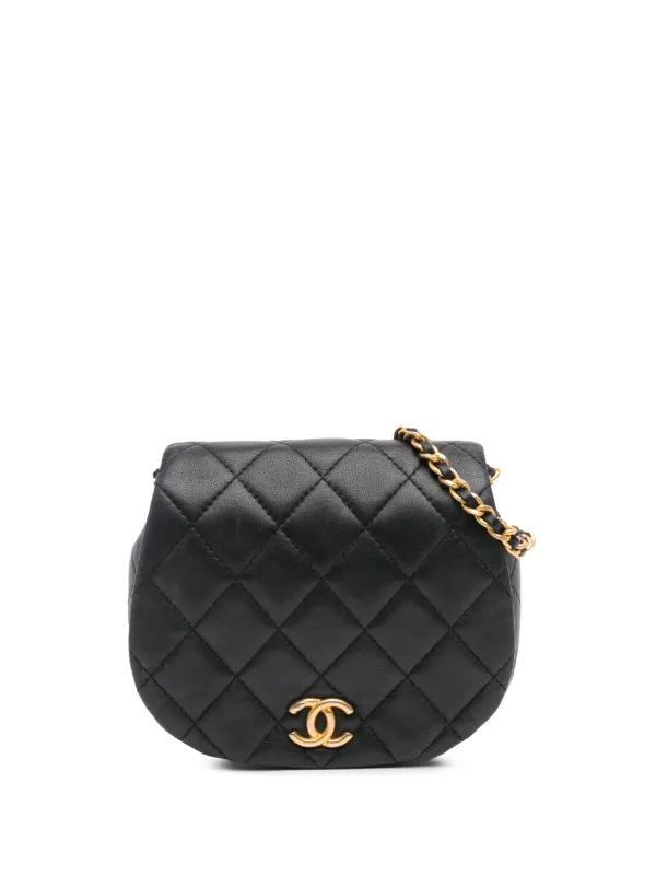 CHANEL Pre-Owned 2021-2024 Mini Quilted Calfskin Coco Mail