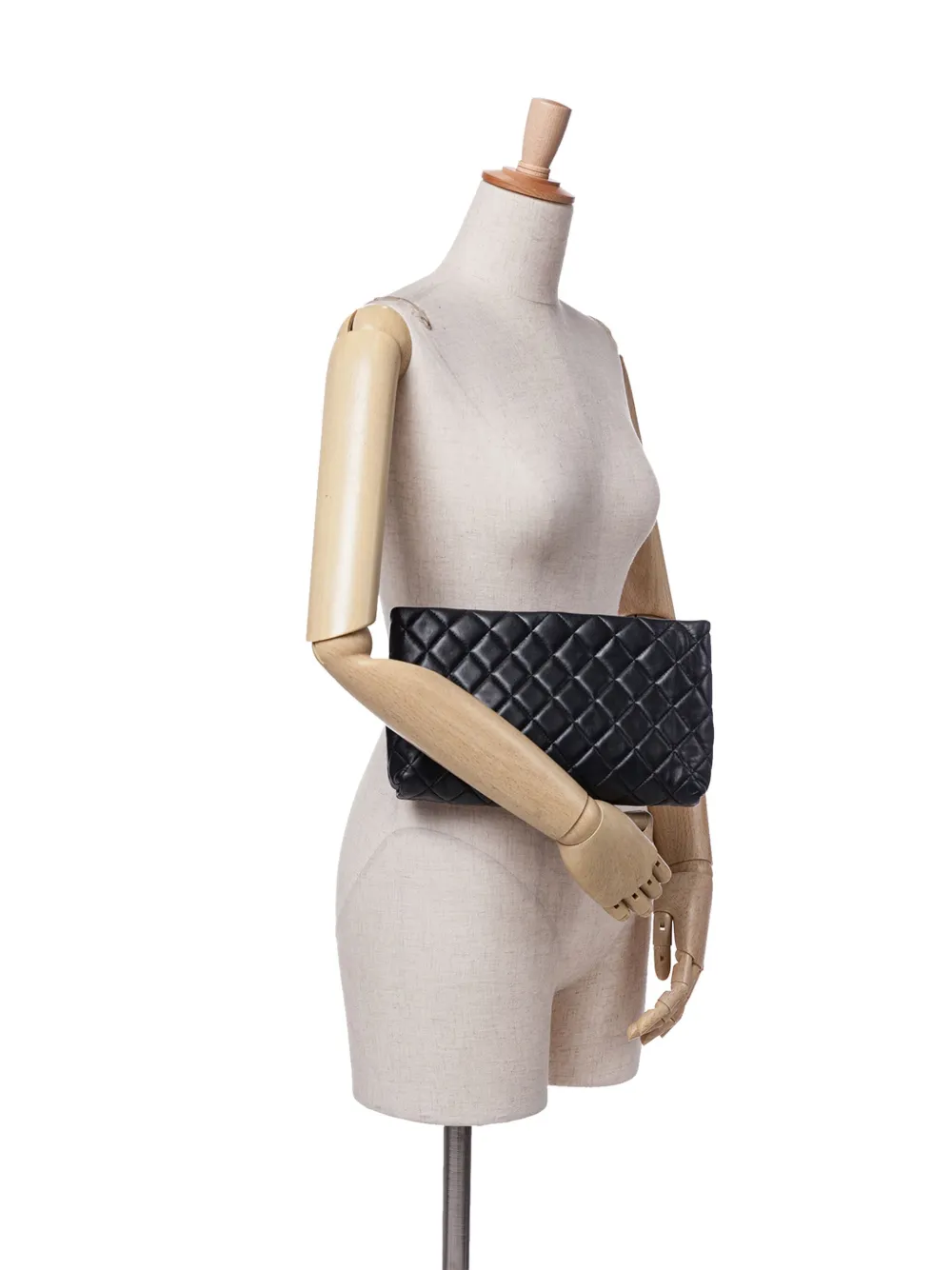 CHANEL Pre-Owned 2012 Quilted Lambskin Kiss Lock clutch bag | Pre-Owned | Image 2