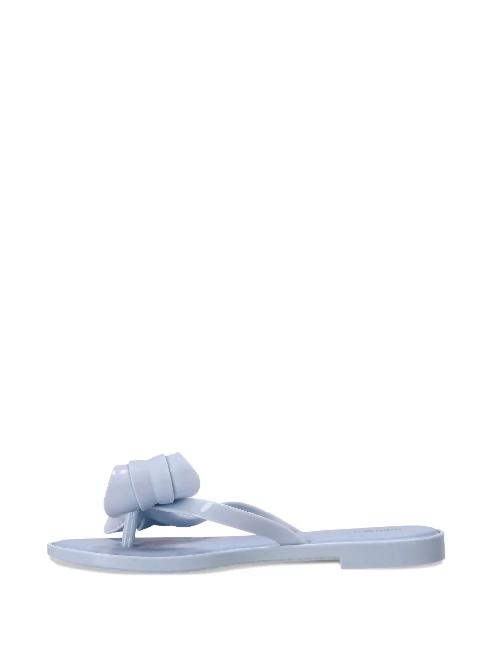 Melissa Slim V bow-embellished flip-flops Blue